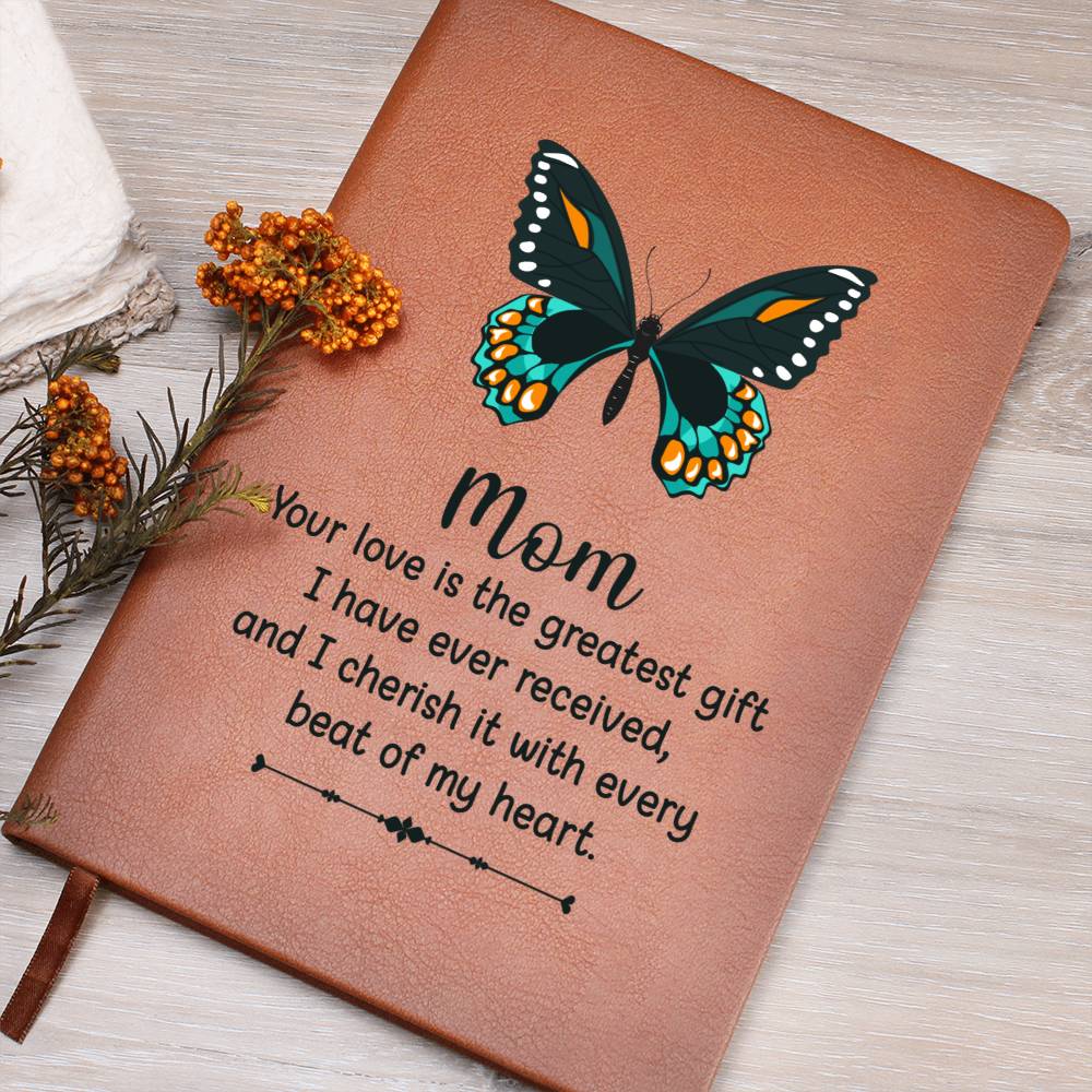 For Mom Graphic Leather Journal