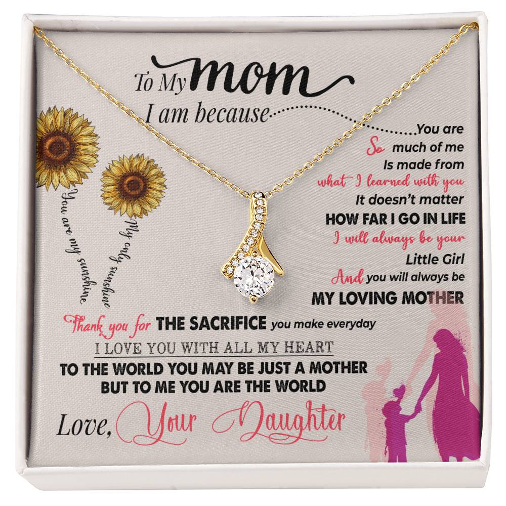 For Mom Alluring Beauty Necklace (Yellow & White Gold Variants)