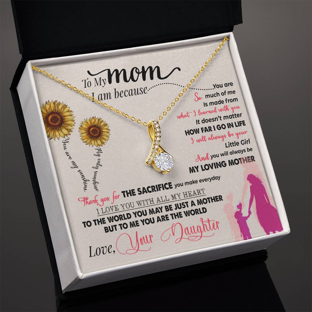 For Mom Alluring Beauty Necklace (Yellow & White Gold Variants)