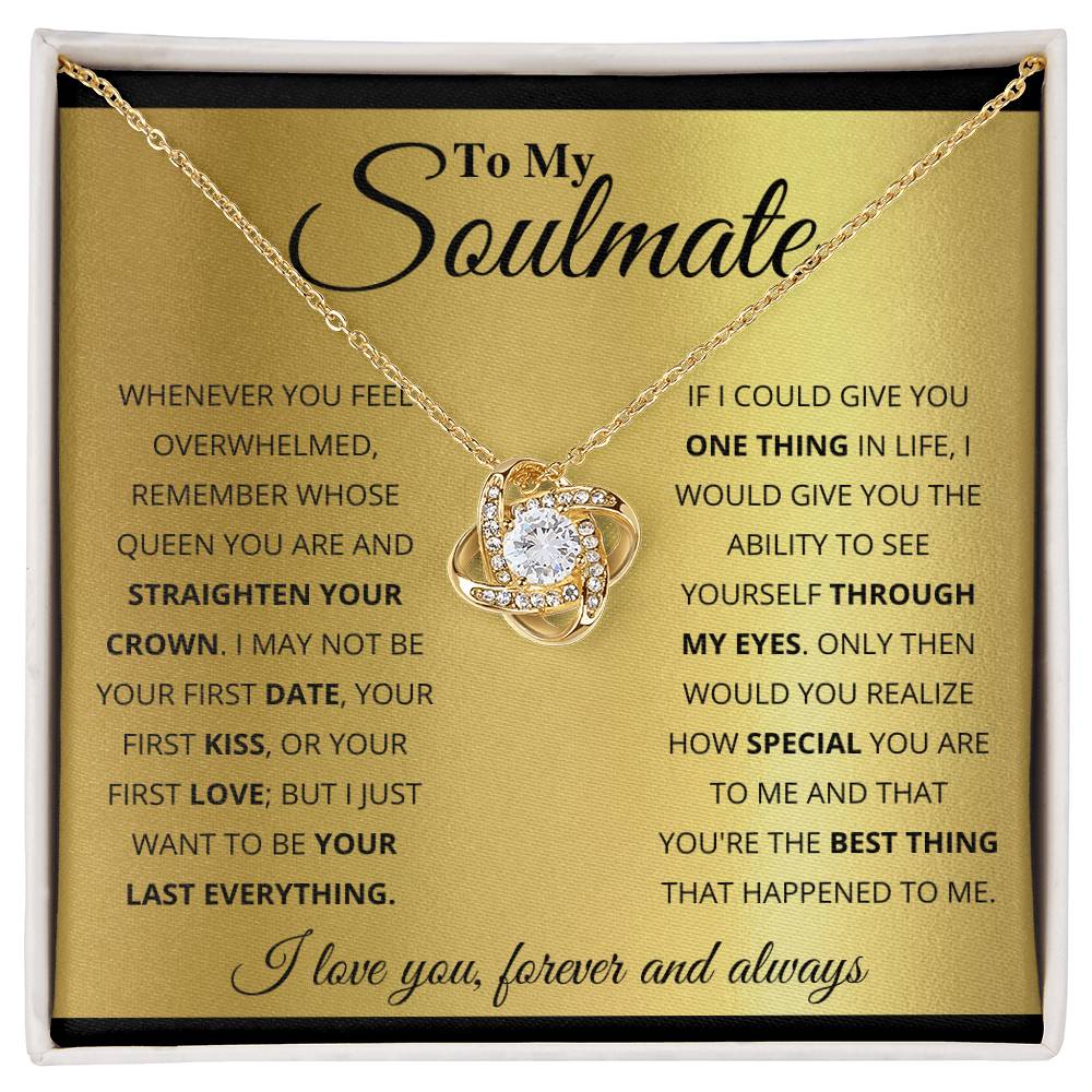 For Soulmate  Love Knot Necklace (Yellow & White Gold Variants)