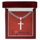 Artisan Cross with Cuban Chain NO ENGRAVING For Men Necklace