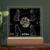 Alt- “Acrylic Square Plaque with Led Lights Precious Perfect Gift for Cat Lover People in Any Occasion ”
