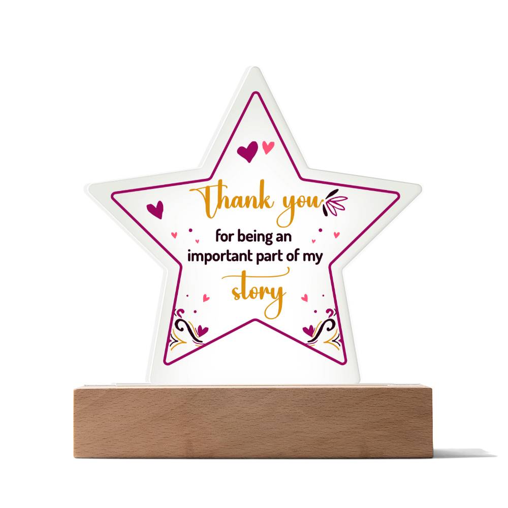 Acrylic Star Shape Plaque Decor Perfect Gift for Your LovedOnes