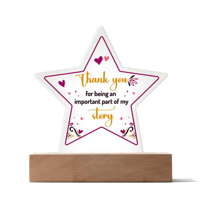 Acrylic Star Shape Plaque Decor Perfect Gift for Your LovedOnes