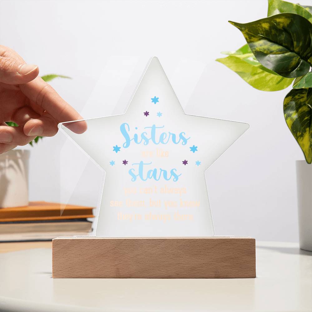 Acrylic Star Shape Plaque Decor Perfect Gift for Your Sister