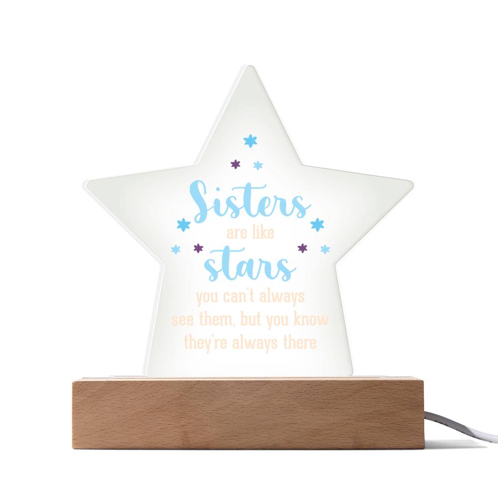 Acrylic Star Shape Plaque Decor Perfect Gift for Your Sister