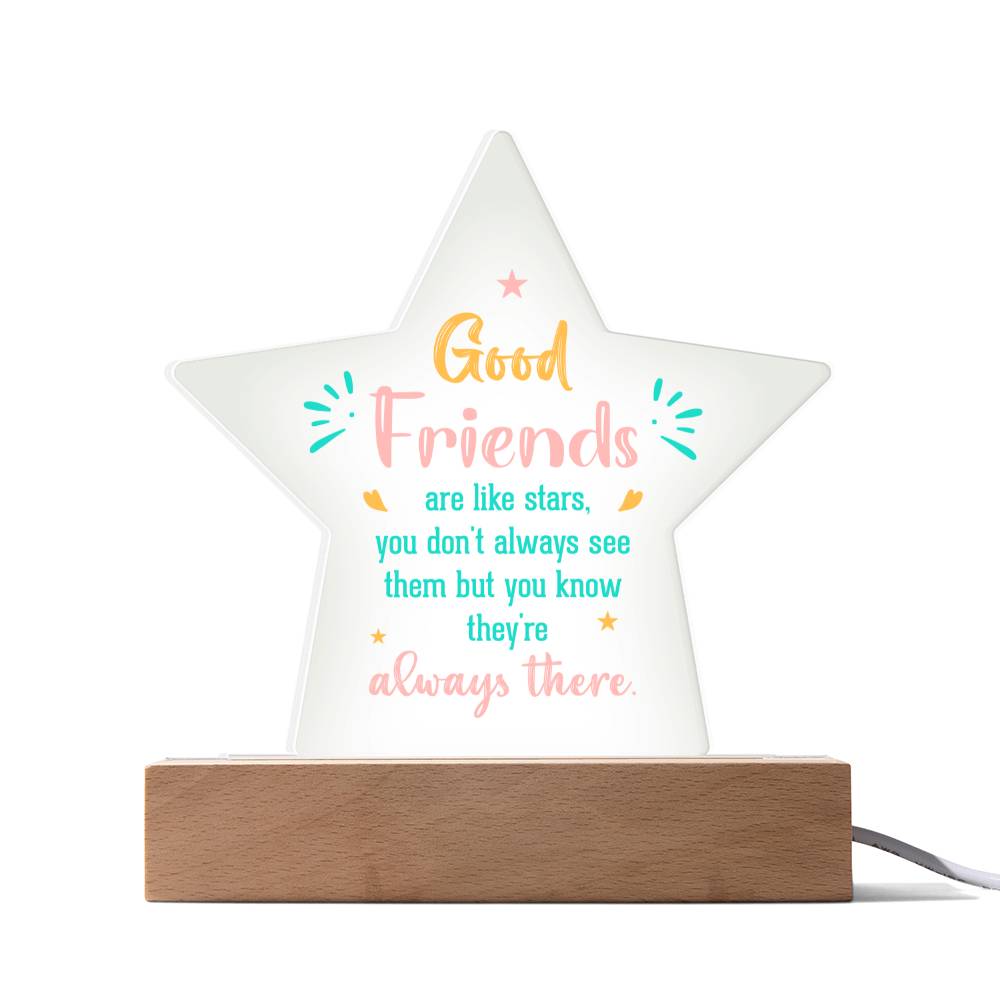 Acrylic Star Shape Plaque Decor Perfect Gift for Your Good Friends