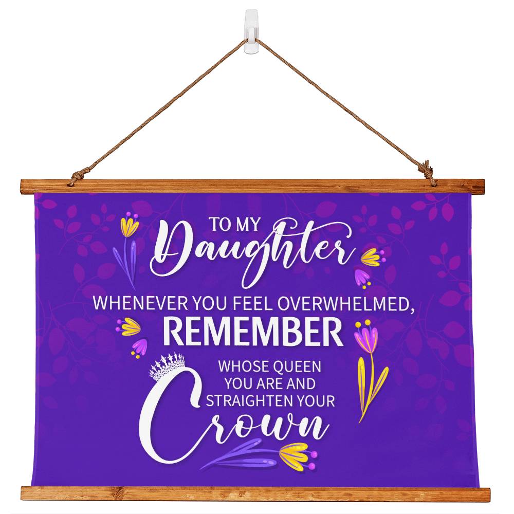 For Daughter Wood Frame Tapestry  Decor Great Gifts this Holiday Season