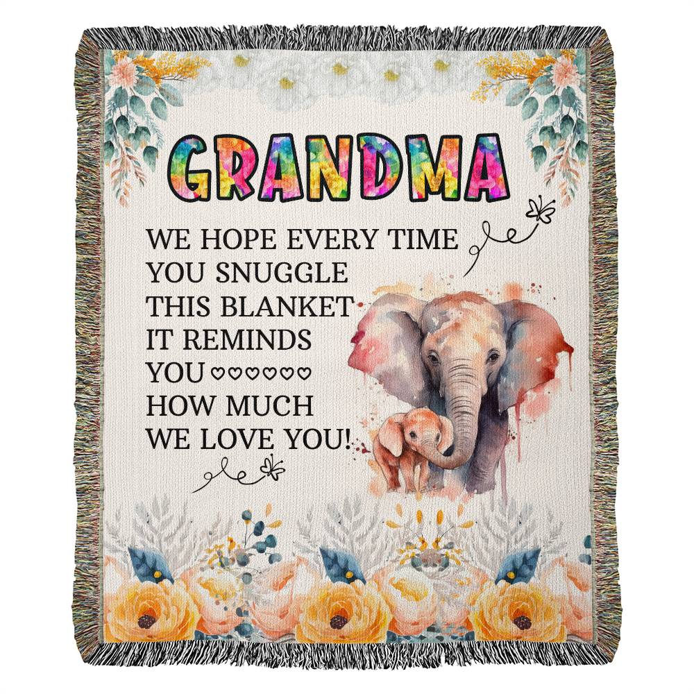For Grandma Heirloom Woven Blanket Best Gift This Holiday Season